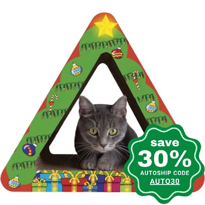 Imperial Cat - Holiday Scratchers - Small Christmas Tree (9"D x 13.75"H x 16"W)