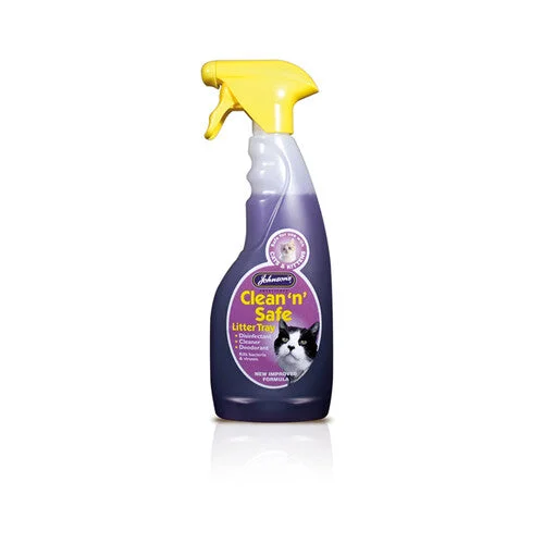 Johnsons Clean and Safe Cat Litter Tray Disinfectant Cleaner Spray 500ml