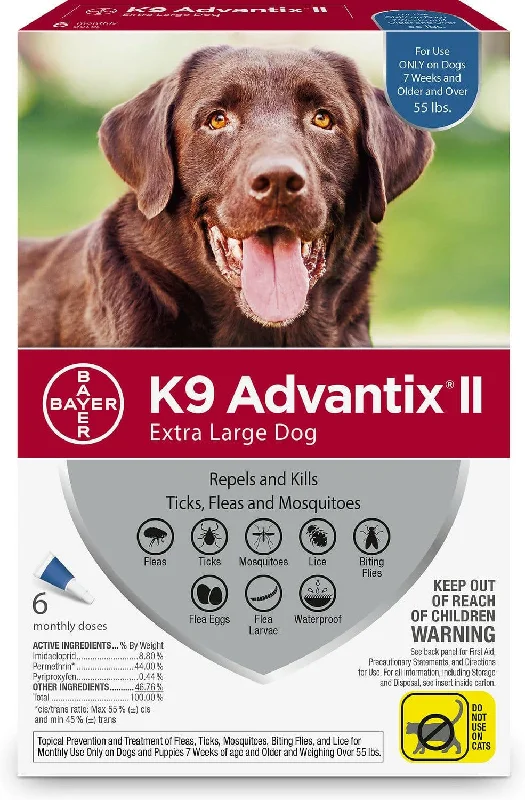 K9 Advantix II for Extra Large Dogs (over 55 lbs) Blue Box