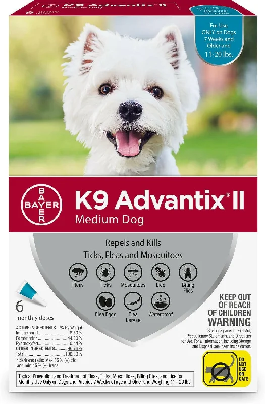 K9 Advantix II for Medium Dogs (11-20 lbs) Teal Box