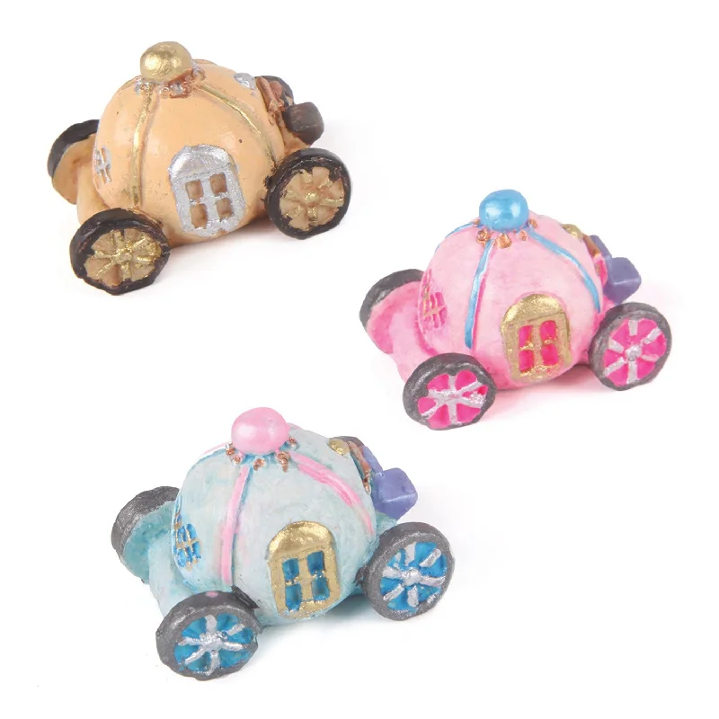 Kazoo Princess Carriage Fish Tank Ornament 3 Pack