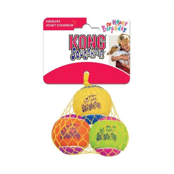 Kong D Air Dog Birthday Ball 3pk