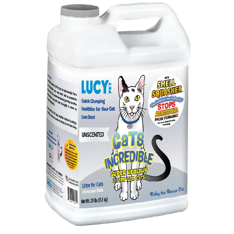 Lucy Pet Cats Incredible Unscented Clumping Cat Litter