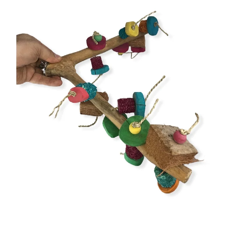 Ninos Java Multi Branch Perch with Toys for Birds Small