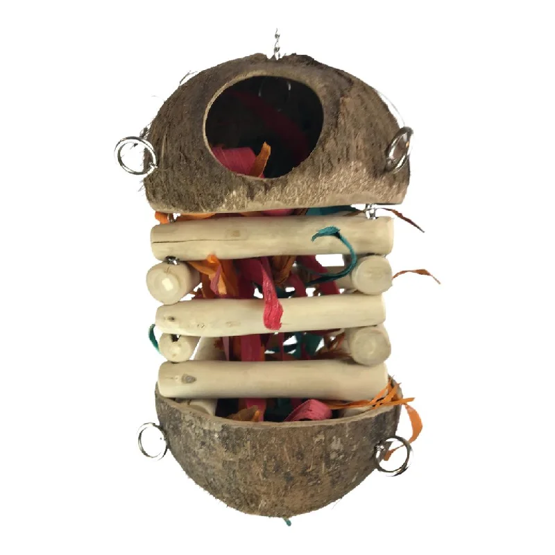 Ninos Java Natural Baffle Cage Foraging Toy for Birds