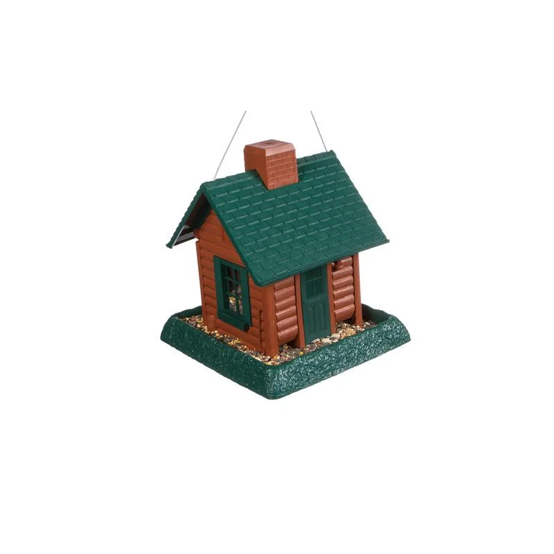 North States 9083w 8 Lb Capacity Log Cabin Village Collection Bird Feeder