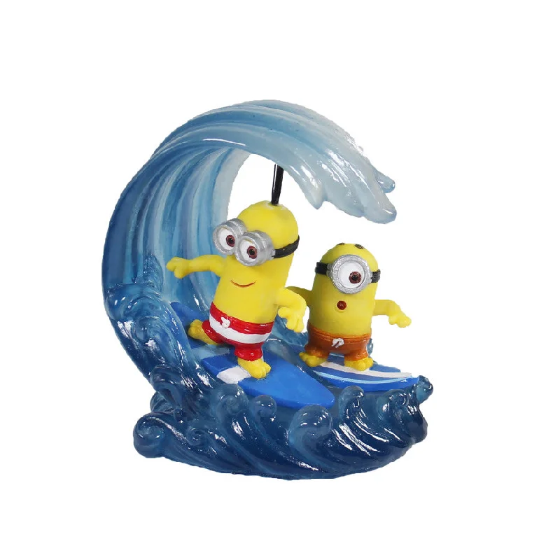 Penn-Plax Surfing Minions Aquarium Ornament Kevin & Stuart