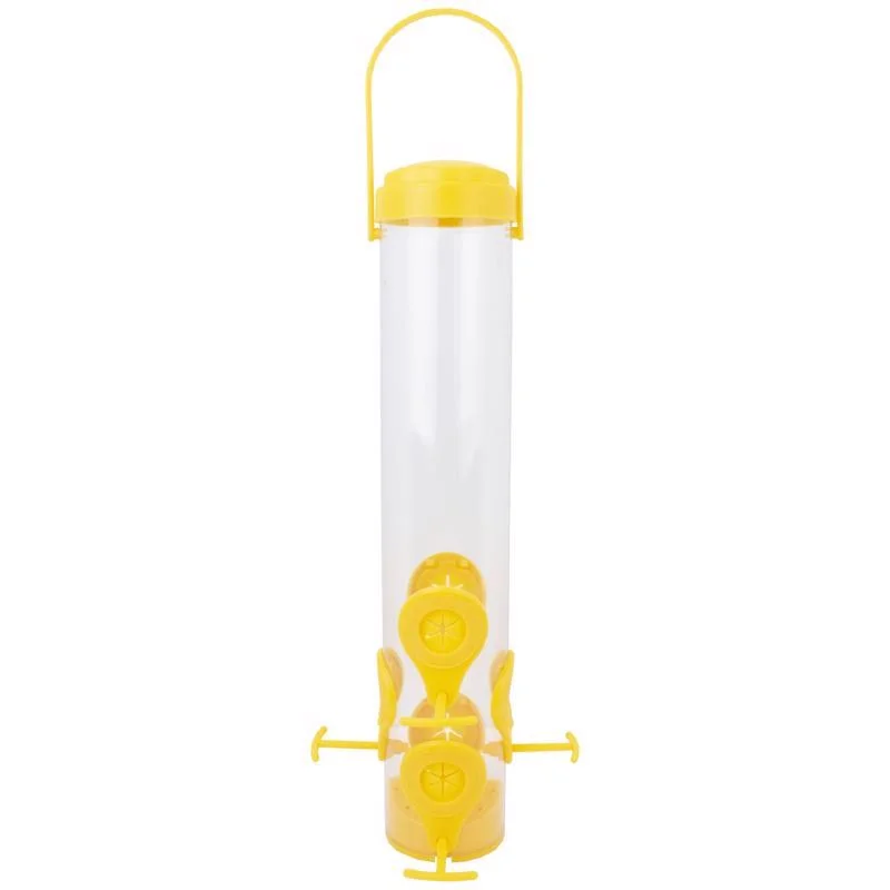 Perky-Pet Finch 1.5 lb. Glass/Metal Tube Bird Feeder 6 ports