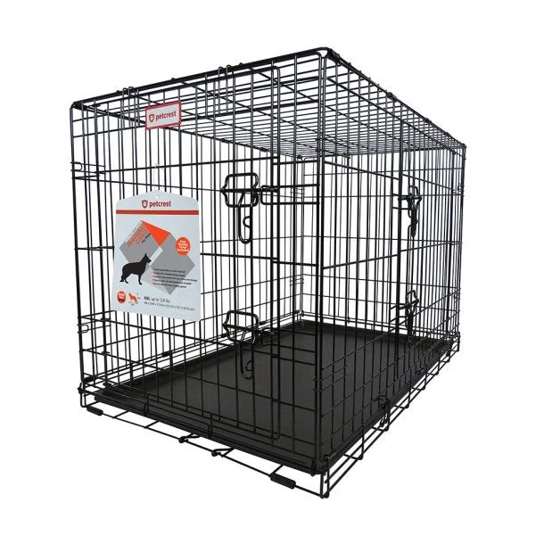 Petcrest Double Door Dog Crate