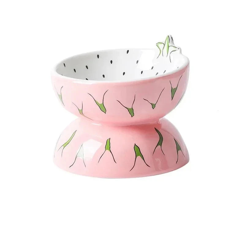 Pink Cat Feeding Bowl