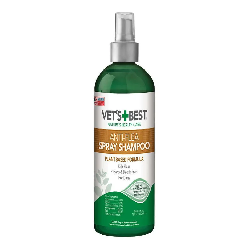 Vet's Best Natural Anti-Flea Easy Spray Shampoo for Dogs (16 oz)