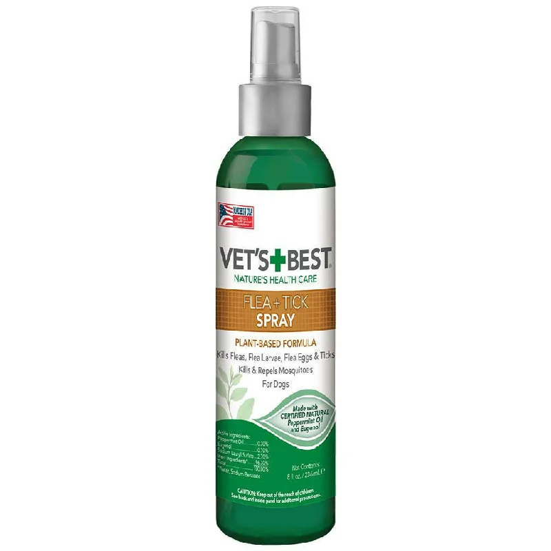 Vet's Best Natural Flea + Tick Spray For Dogs (8 oz)