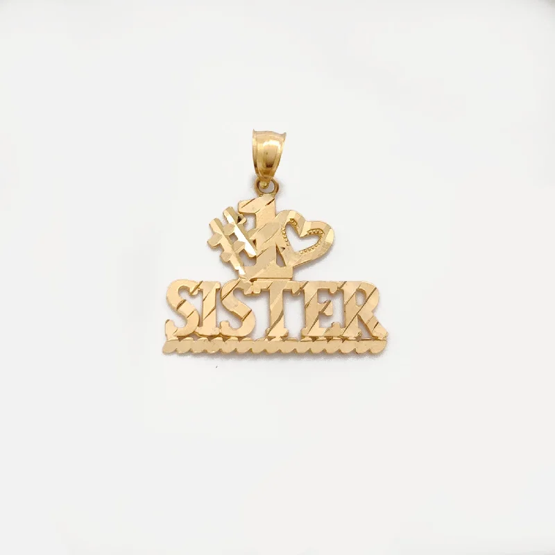 bohemian gemstone choker "#1 Sister" Pendant (14K)