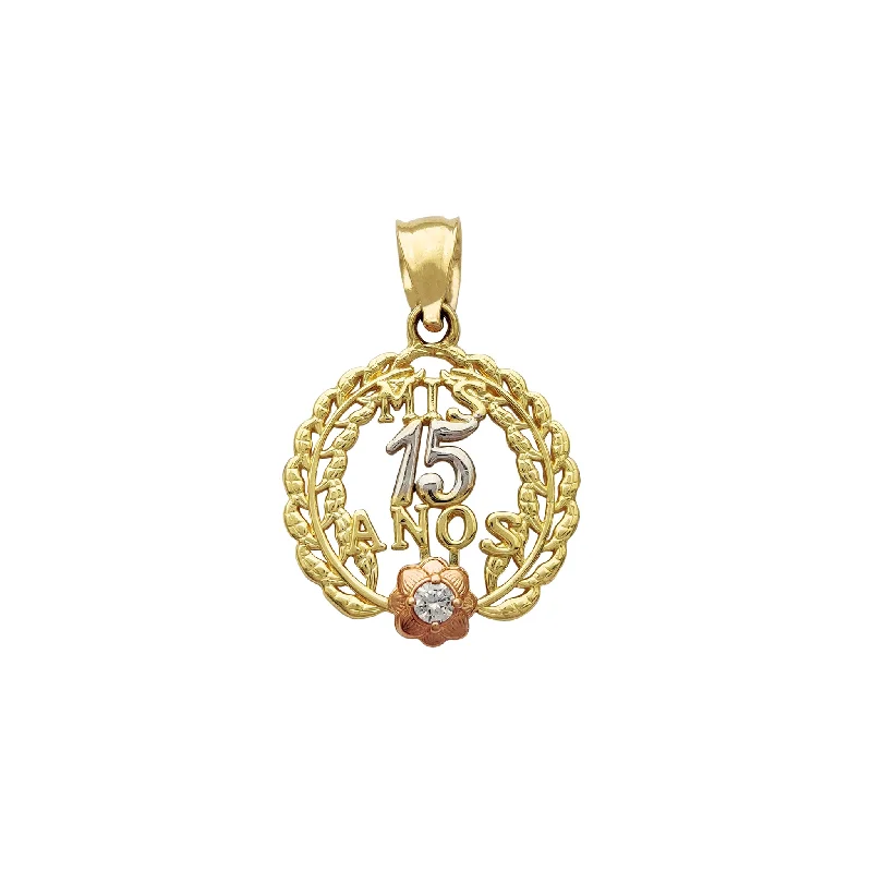 vintage diamond brooch pin 15 Quince-Años Branches & Rose Pendant (14K)