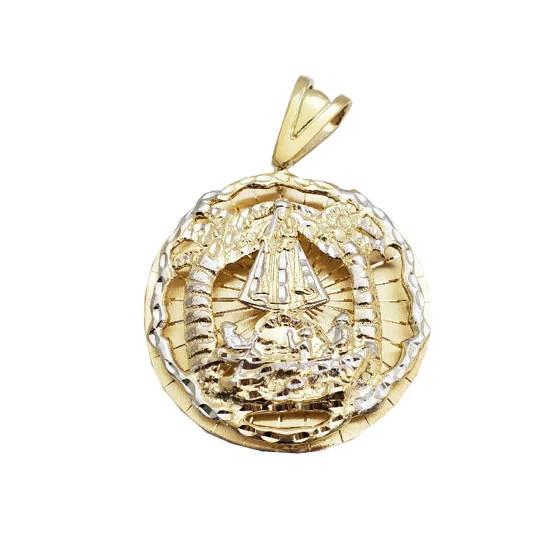 chunky gold chain necklace Caridad del Cobre Pendant (14K)