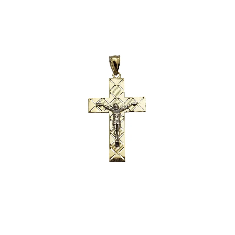 gold charm bracelet with initials Crucifix Pendant (14K)