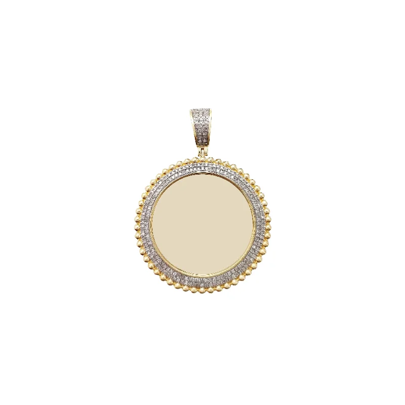 classic pearl choker necklace Diamond Budded Pave Round Memorial Picture Medallion Pendant (10K) classic pearl choker necklace Diamond Budded Pave Round Memorial Picture Medallion Pendant (10K)