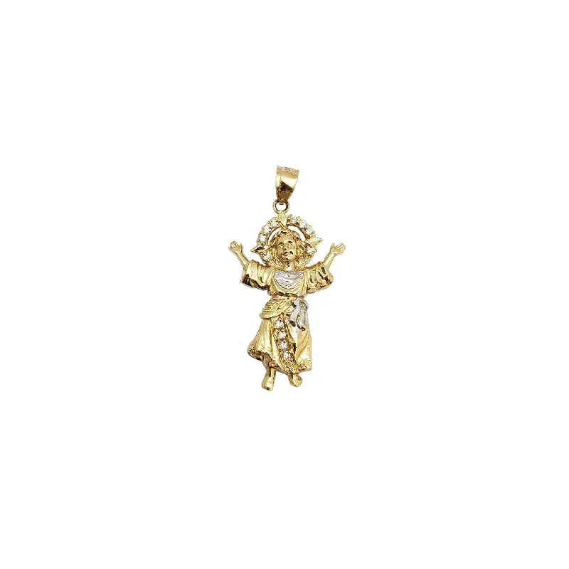 minimalist rose gold bracelet Divine Child Pendant (14K)