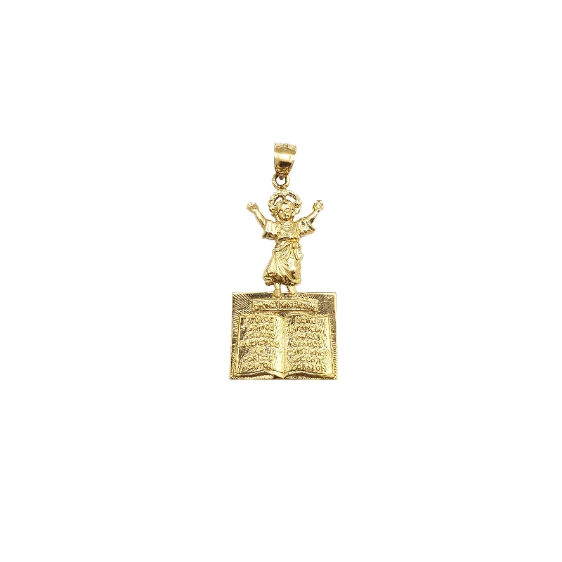 personalized couples ring engraved Divine Child Opus Pendant (14K)