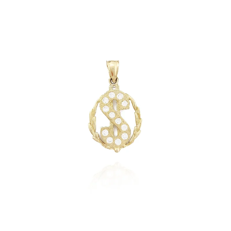 classic gold cuff bracelet Dollar Sign Wreath Pendant