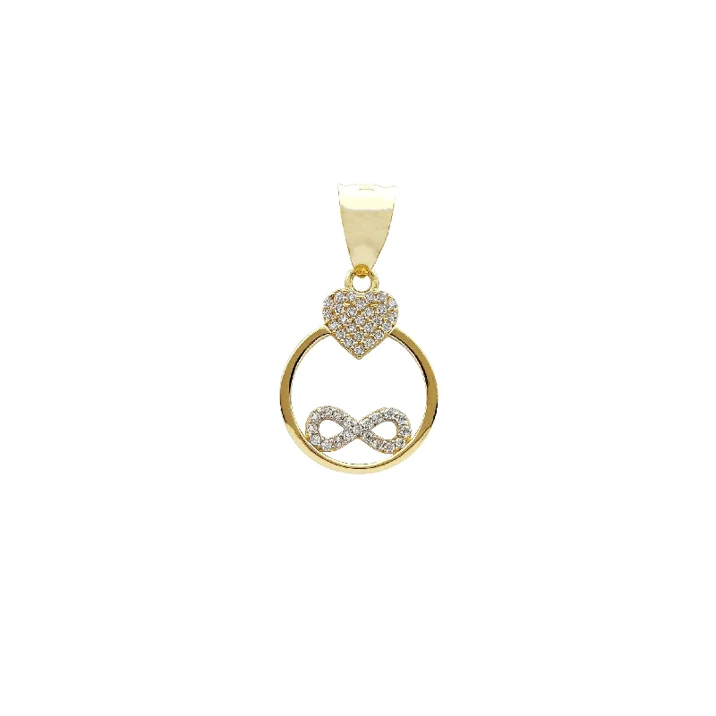 celestial star ring gold Eternal Love Circle Loop Pendant (14K)