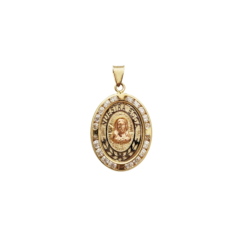 black onyx men’s signet ring Iced-Out "Nuestra Boda" Jesus Pendant (14K)