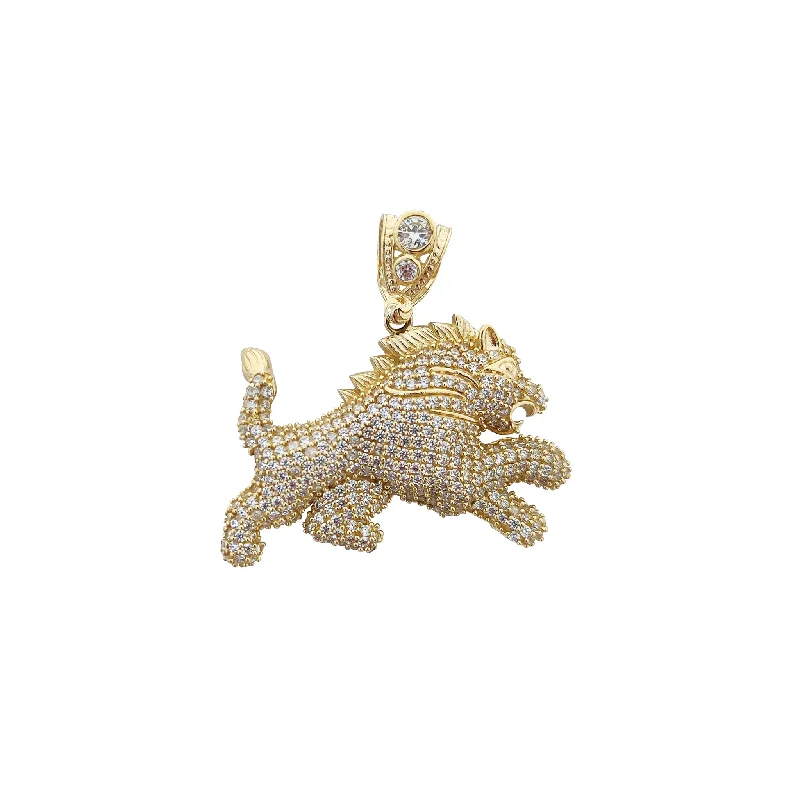 black diamond stud earrings Iced-Out Qilin Pendant (14K)