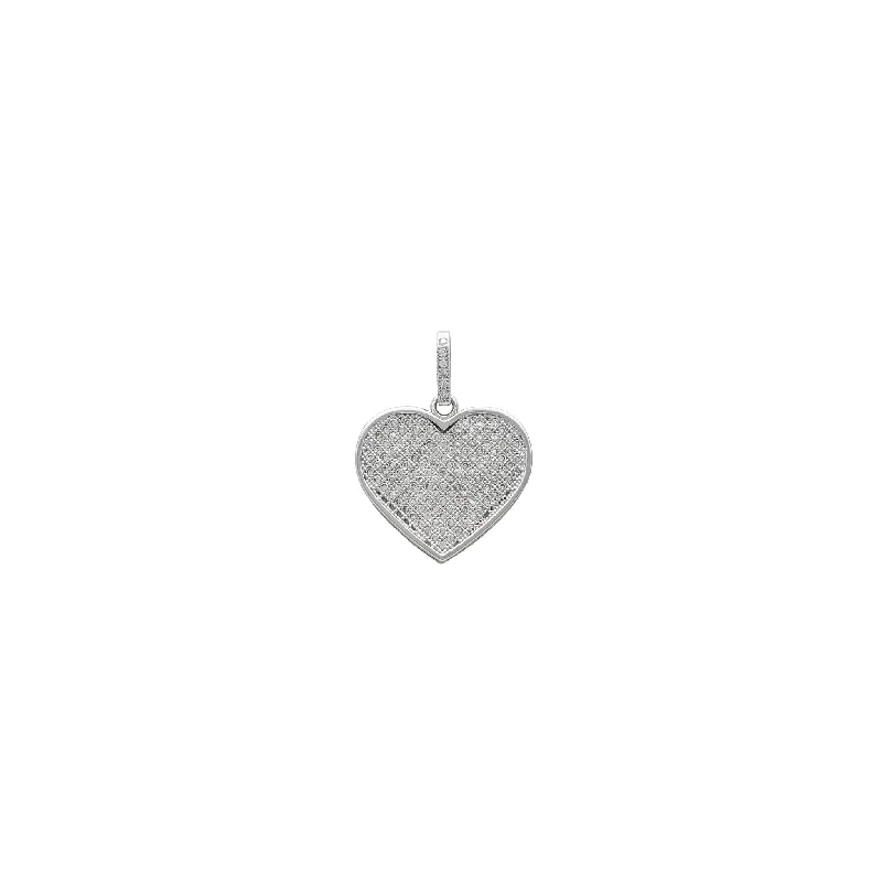 delicate floral wedding band Icy Heart Pendant (14K)