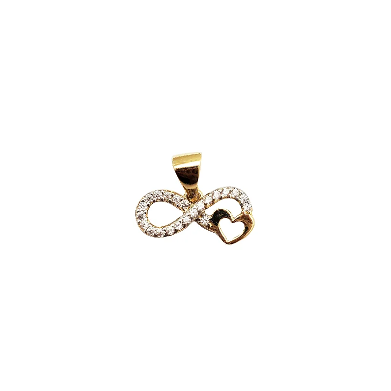 rose gold snake chain bracelet Infinity & Heart Pendant (14K)