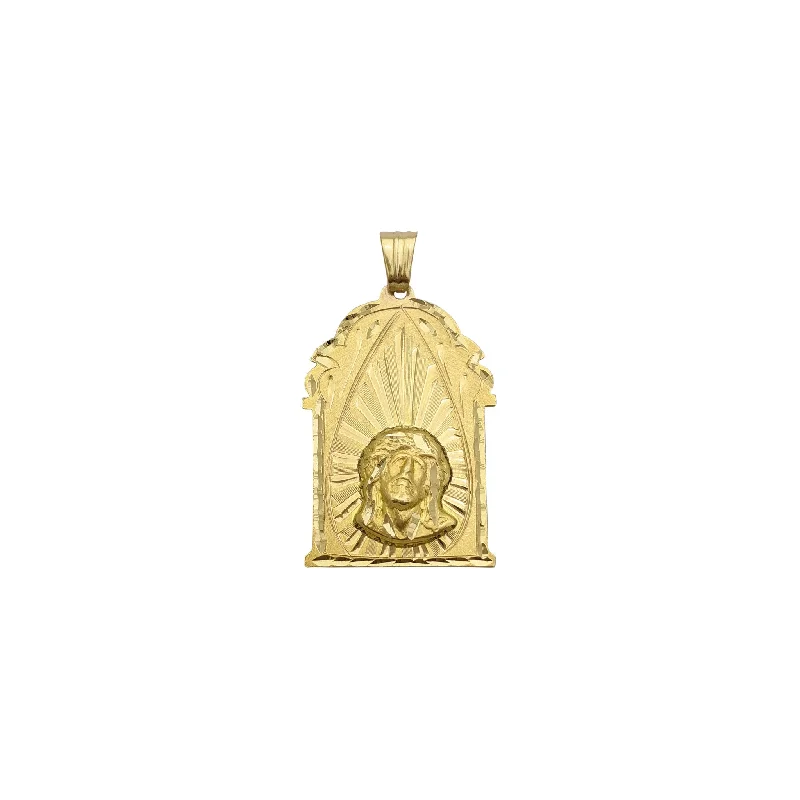 luxury diamond anniversary band Enshrined Jesus Pendant (14K)