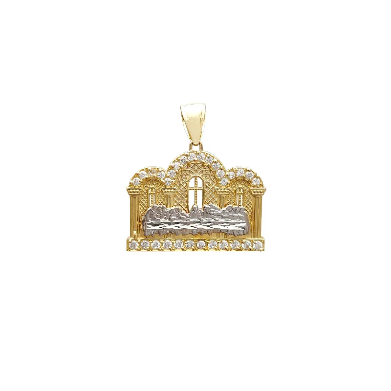sterling silver infinity bracelet Last Supper Pendant (14K)