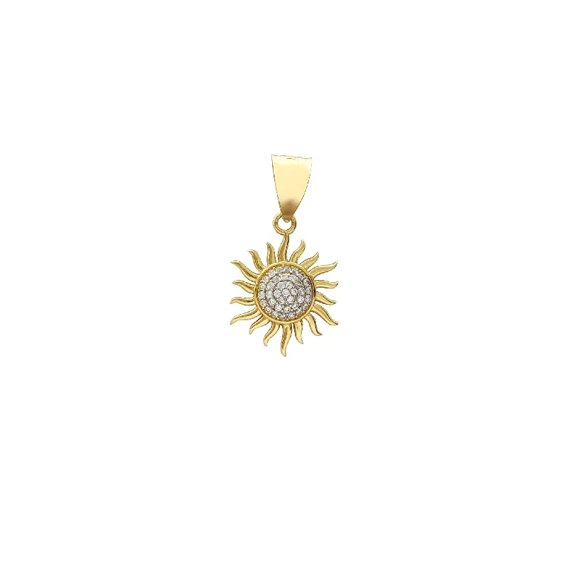 gothic bat ring sterling silver Stoneset Radiant Sun Pendant (14K)