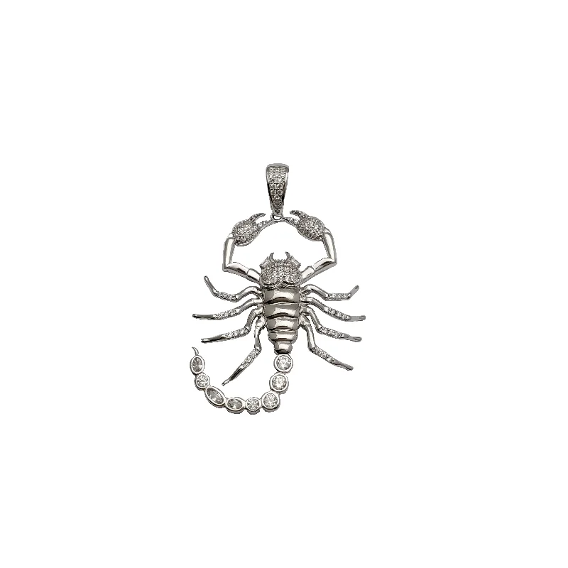 rose gold initial pendant necklace Silver Scorpion CZ Pendant (925)