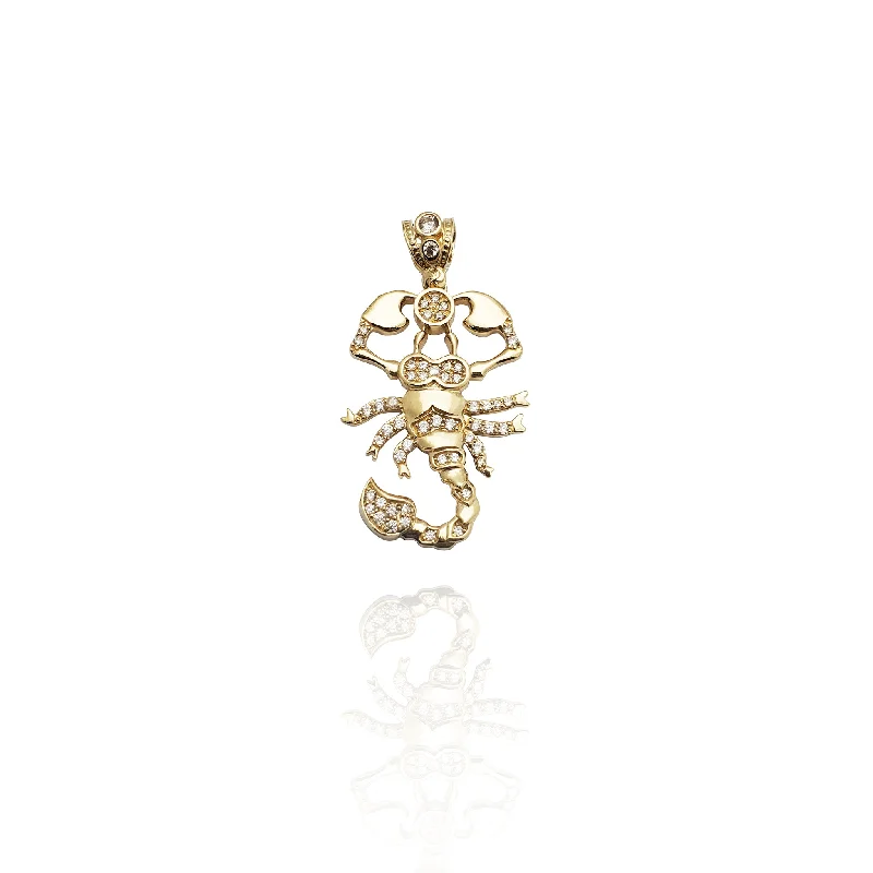 celestial constellation necklace silver Striped Scorpion CZ Pendant
