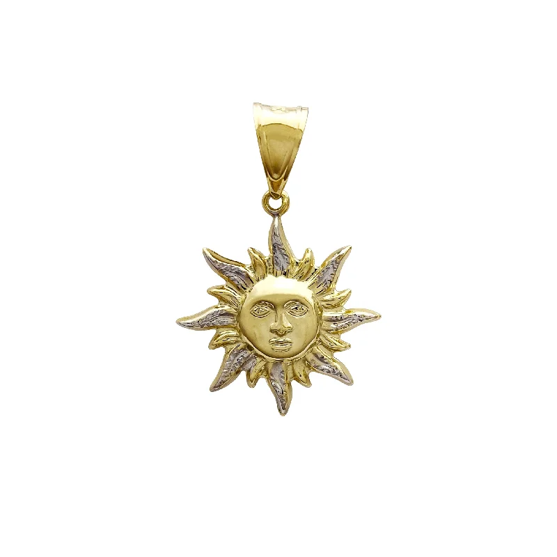 handmade macrame bracelet for men Heraldic Sun Pendant (14K)