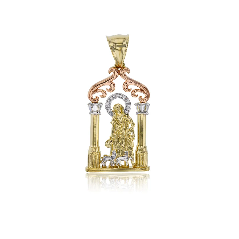 dainty butterfly pendant necklace Tricolor Jesus Good Shepherd Pendant (14K)