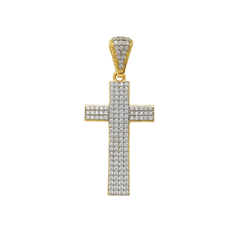 celestial star cluster earrings Two-Tone Rex Cross Pendant (14K)