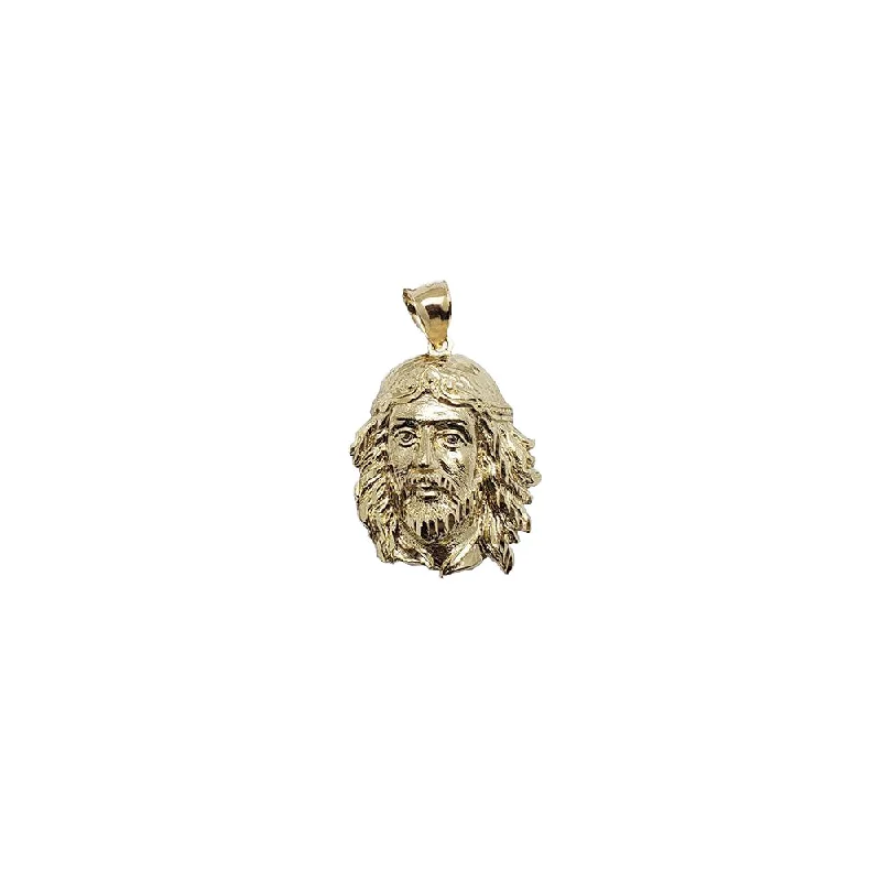 pearl and silver bracelet Flowing Hair Jesus Head Pendant (10K)